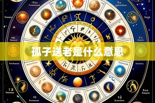 孤子送老是什么意思