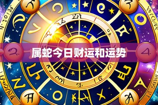 属蛇今日财运和运势