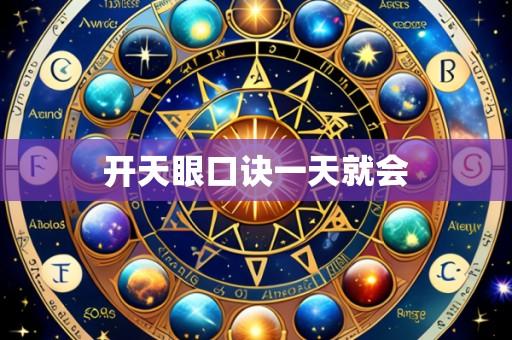 开天眼口诀一天就会