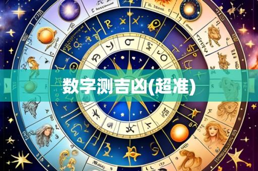 数字测吉凶(超准)