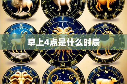 早上4点是什么时辰