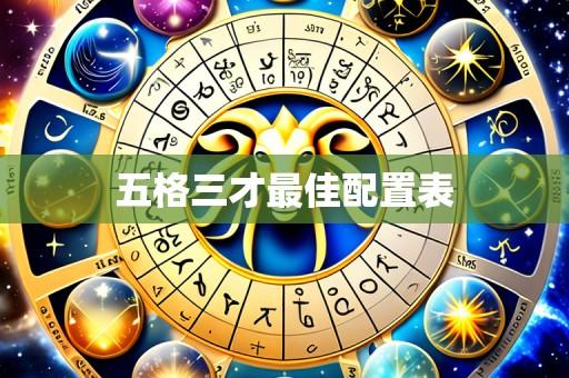 五格三才最佳配置表