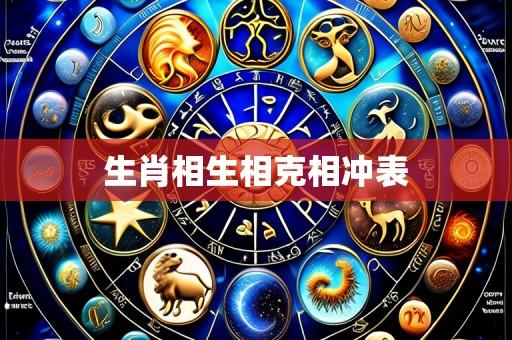生肖相生相克相冲表