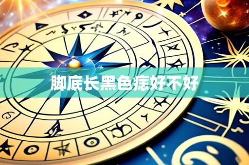 脚底长黑色痣好不好