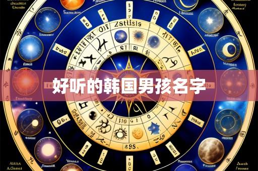好听的韩国男孩名字
