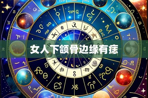 女人下颌骨边缘有痣