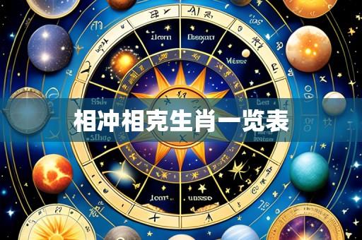 相冲相克生肖一览表