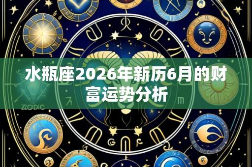 水瓶座2026年新历6月的财富运势分析