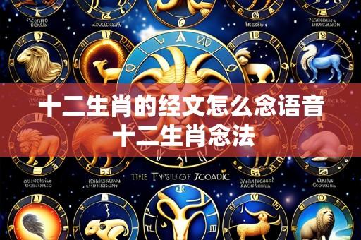 十二生肖的经文怎么念语音 十二生肖念法