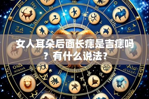 女人耳朵后面长痣是吉痣吗?有什么说法?