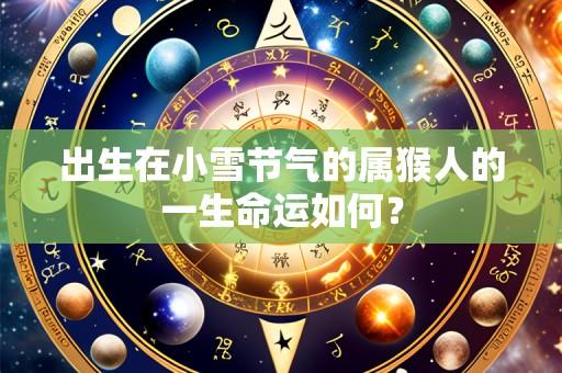 出生在小雪节气的属猴人的一生命运如何?