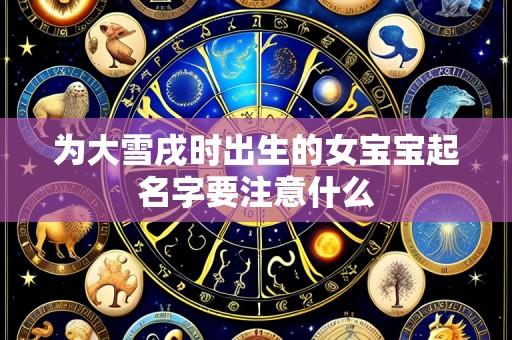 为大雪戌时出生的女宝宝起名字要注意什么