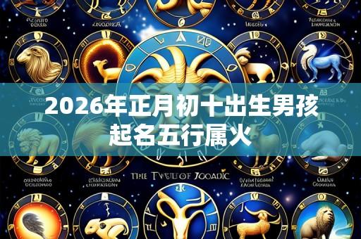 2026年正月初十出生男孩起名五行属火