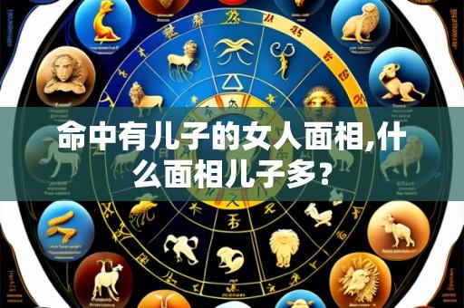 命中有儿子的女人面相,什么面相儿子多？