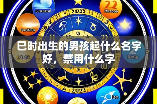 巳时出生的男孩起什么名字好,禁用什么字