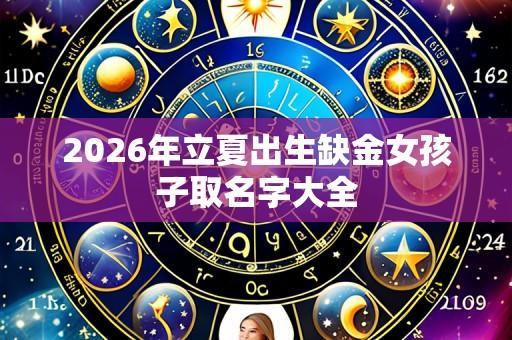 2026年立夏出生缺金女孩子取名字大全