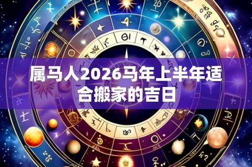 属马人2026马年上半年适合搬家的吉日
