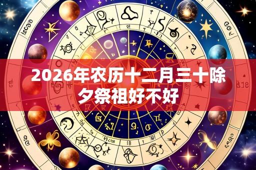 2026年农历十二月三十除夕祭祖好不好