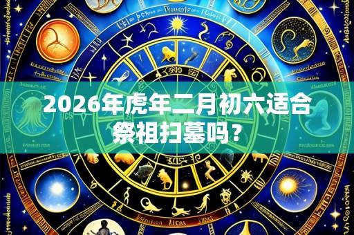2026年虎年二月初六适合祭祖扫墓吗？