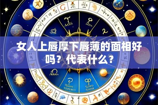 女人上唇厚下唇薄的面相好吗？代表什么？