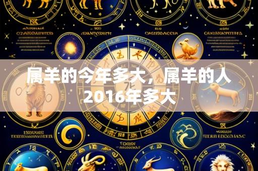 属羊的今年多大,属羊的人2016年多大