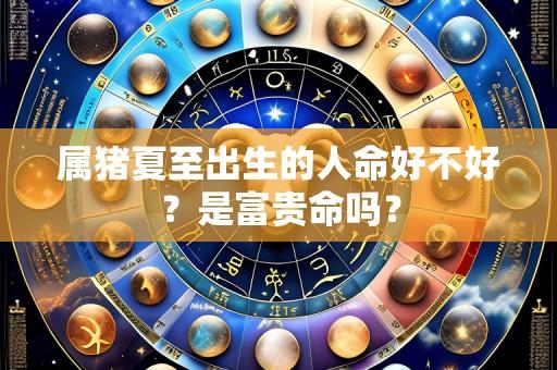 属猪夏至出生的人命好不好?是富贵命吗?