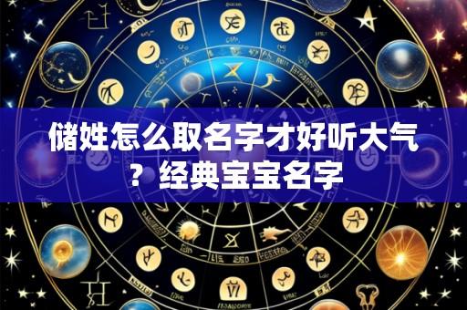 储姓怎么取名字才好听大气?经典宝宝名字