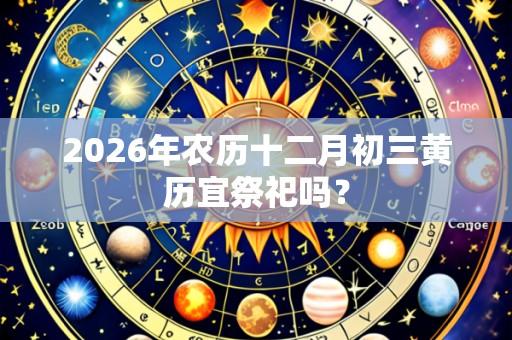 2026年农历十二月初三黄历宜祭祀吗?