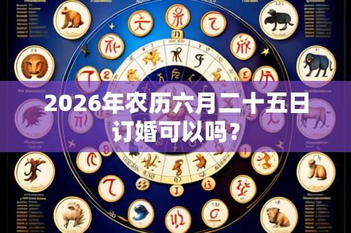 2026年农历六月二十五日订婚可以吗?