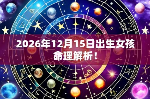 2026年12月15日出生女孩命理解析！
