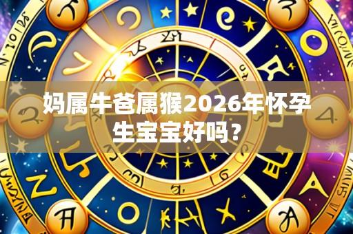 妈属牛爸属猴2026年怀孕生宝宝好吗?