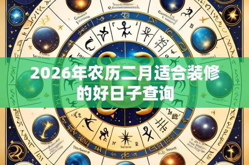 2026年农历二月适合装修的好日子查询