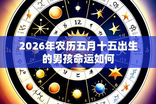 2026年农历五月十五出生的男孩命运如何
