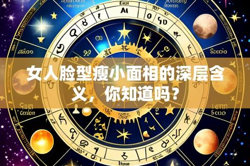 女人脸型瘦小面相的深层含义,你知道吗?