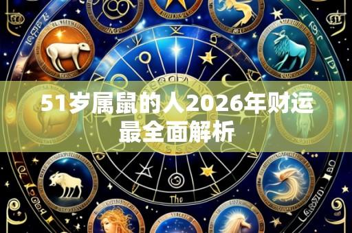 51岁属鼠的人2026年财运最全面解析