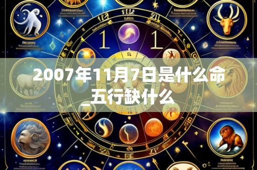 2007年11月7日是什么命_五行缺什么