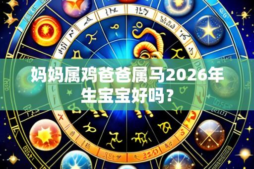 妈妈属鸡爸爸属马2026年生宝宝好吗?