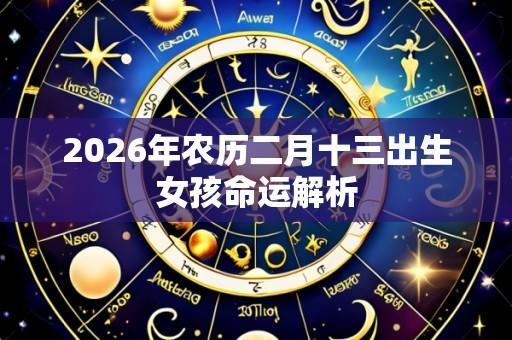 2026年农历二月十三出生女孩命运解析