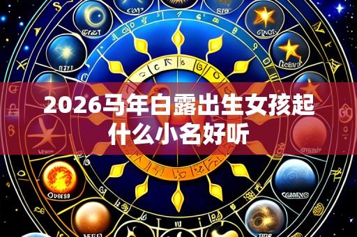 2026马年白露出生女孩起什么小名好听