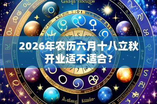 2026年农历六月十八立秋开业适不适合?