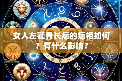 女人左颧骨长痣的痣相如何?有什么影响?