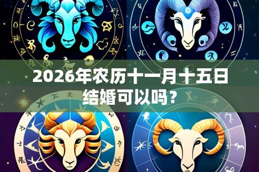2026年农历十一月十五日结婚可以吗?