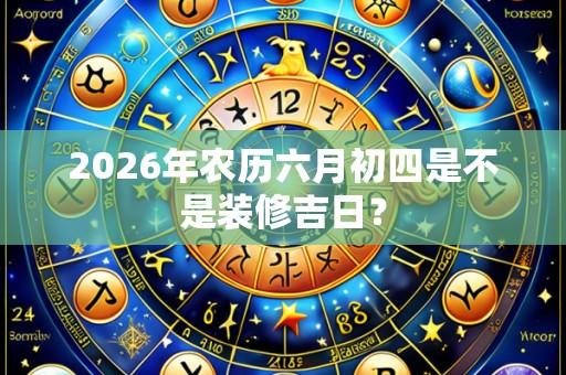 2026年农历六月初四是不是装修吉日？