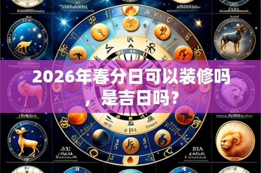 2026年春分日可以装修吗,是吉日吗?