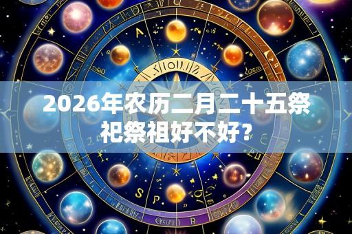 2026年农历二月二十五祭祀祭祖好不好?