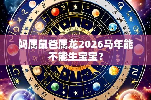 妈属鼠爸属龙2026马年能不能生宝宝?