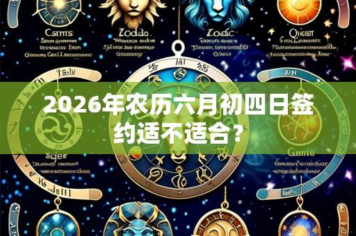 2026年农历六月初四日签约适不适合?