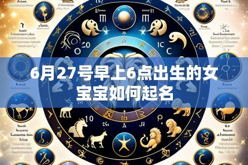 6月27号早上6点出生的女宝宝如何起名