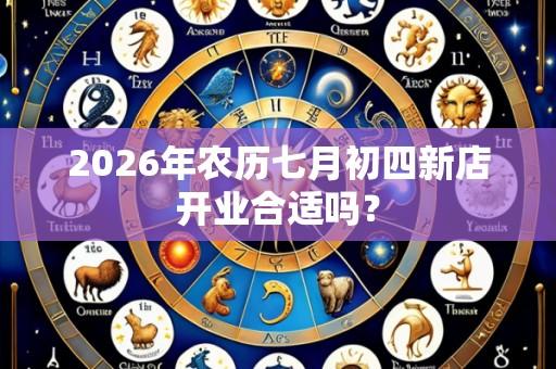 2026年农历七月初四新店开业合适吗？