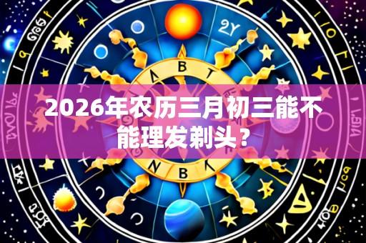 2026年农历三月初三能不能理发剃头?